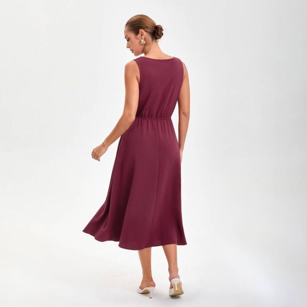 A New Day - Women's Layered Waistcoat A-Line Dress - A New Day Red - Picture 2 of 4